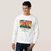 Sweatshirt Custom Family Vacation Mountains Randonnée Camping (Devant entier)