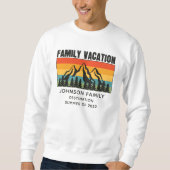 Sweatshirt Custom Family Vacation Mountains Randonnée Camping (Devant)