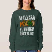 Sweatshirt Custom Faux Rhinestone MALLARD MAMA Duck Mom (Devant)