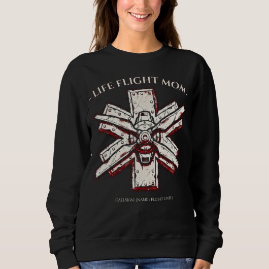 Sweatshirt Custom Flight Nurse Mom Medevac Tactical Water Bot (Devant)