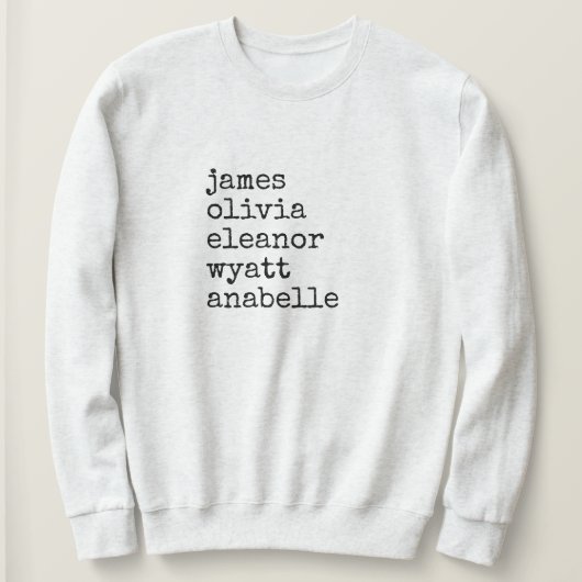 Sweatshirt Custom Grandkid Names Grandma Gift (Design devant)
