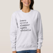 Sweatshirt Custom Grandkid Names Grandma Gift (Devant)