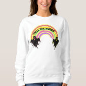 Sweatshirt Custom Halloween "Free the Booos" Spooky Rainbow  (Devant)