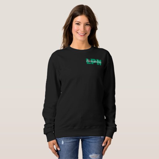 Sweatshirt Custom LPN Credentials with Name (Devant entier)