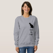 Sweatshirt Custom Modern Black Cat Pet Lover Grey Silhouette (Devant entier)