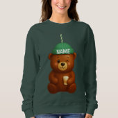 Sweatshirt Custom Name Bearista | Personalized Barista Bear | (Devant)