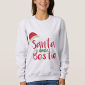 Sweatshirt Custom Père Noël est ma bestie, mes meilleurs amis (Devant)