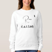 Sweatshirt Custom Pet Lover White And Black Script Cat Mom (Devant)