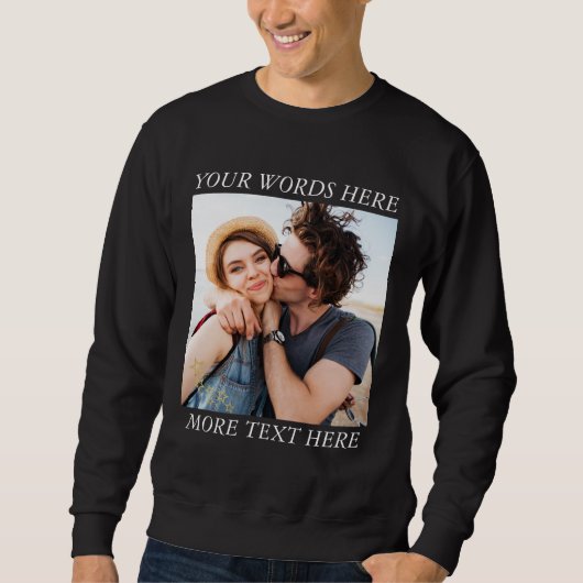 Sweatshirt Custom Photo and Text (Devant)