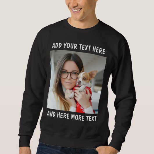 Sweatshirt Custom Photo and Text (Devant)