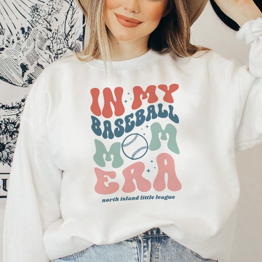 Sweatshirt Custom Retro "In My Baseball Mom Era"
