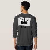 Sweatshirt Custom Roi Texte Couronne Image Noir Basic Gris Fo (Dos entier)