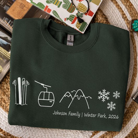 Sweatshirt Custom Ski Trip Family Friends Matching Group