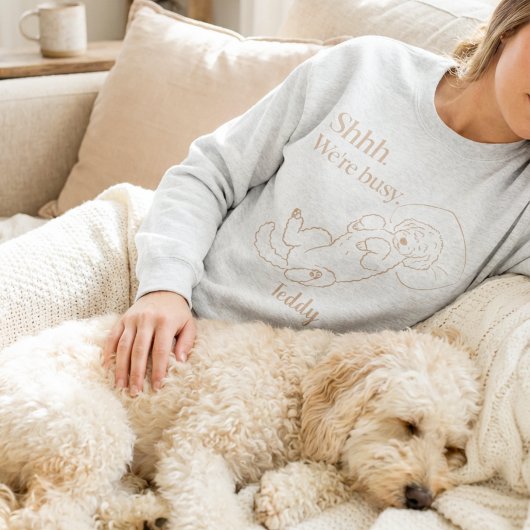 Sweatshirt Custom Sleeping Doodle Mom with Dog Name