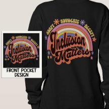 Custom Teacher Inclusion Matters Retro Rainbow