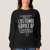 Sweatshirt Customer Service Rep Coffee Sarcastic Coworker (Devant)