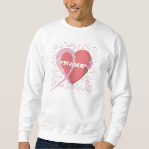 Sweatshirt customisé par coeur de cancer du sein