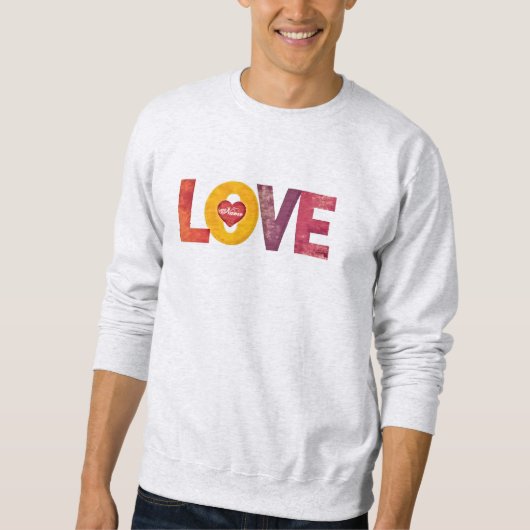 Sweatshirt Customizable Valentine's Day Heart Love Women’s (Devant)