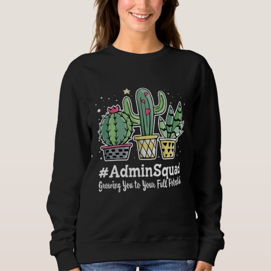Sweatshirt Cute Admin Squad Appreciation Week Back to School (Devant)