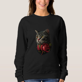 Sweatshirt Cute adorable unique Happy Valentine's Day cat hea