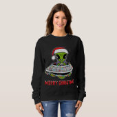 Sweatshirt Cute Alien Christmas Tree Lights Xmas Holidays (Devant entier)