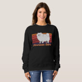 Sweatshirt Cute American Eskimo Dog Retro Vintage (Devant entier)