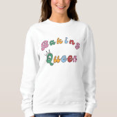 Sweatshirt Cute Amusante Simple Rétro Cuisine Queen Couronne  (Devant)