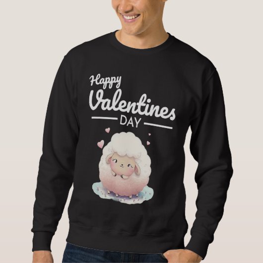 Sweatshirt Cute Animal Heart Panda  Happy Valentine Day  34 (Devant)