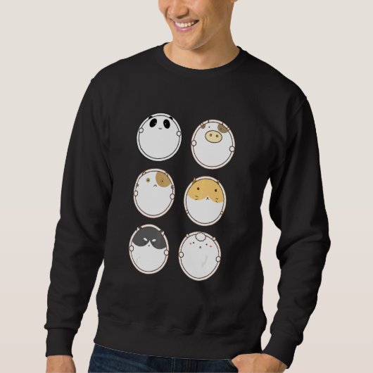 Sweatshirt Cute Animal Round (Devant)