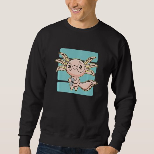 Sweatshirt Cute Axolotl Pet Ambystoma Mexicanum Walking Fish  (Devant)
