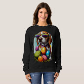 Sweatshirt Cute Beagle Easter Eggs Dog Costume Womens Mens Ki (Devant entier)
