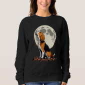 Sweatshirt Cute Beagle Howling at the Moon Beagle Mom (Devant)