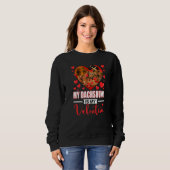 Sweatshirt Cute Big Heart My Dachshund Is My Valentine Dog Ow (Devant entier)