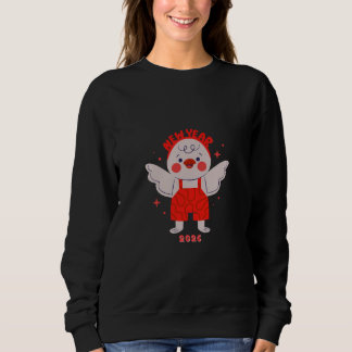 Sweatshirt Cute Bird New Year Illustration