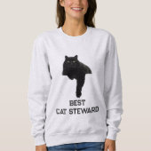 Sweatshirt Cute Black Cat Photo Funny Quote Personalized Pet (Devant)