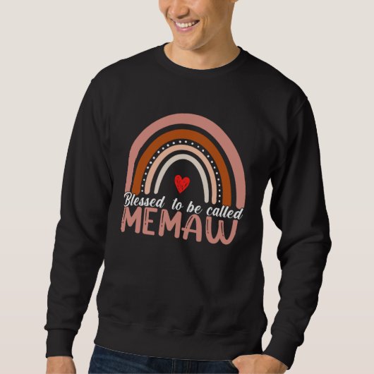 Sweatshirt Cute Blessed To Be Called Memaw Rainbow Women Moth (Devant)