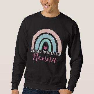 Sweatshirt Cute Blessed To Be Called Nonna Boho Rainbow Mom G