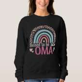 Sweatshirt Cute Blessed To Be Called Oma Boho Rainbow Leopard (Devant)