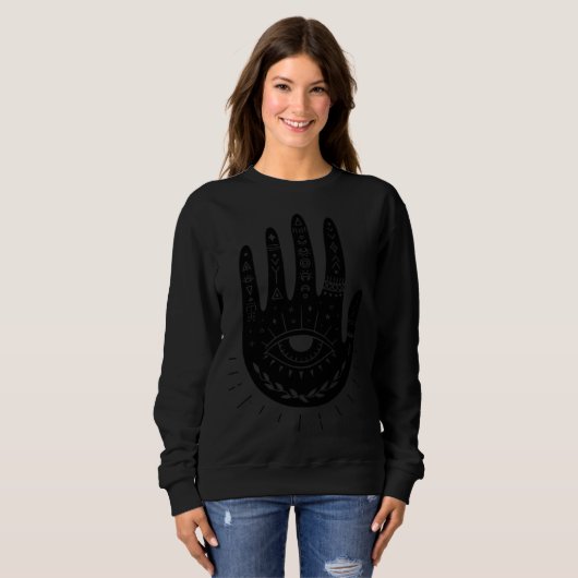 Sweatshirt Cute Boho Palm Reading Fortune Telling Prediction  (Devant entier)