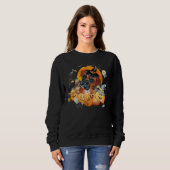 Sweatshirt Cute boîte Halloween Chien Personnalisé (Devant entier)
