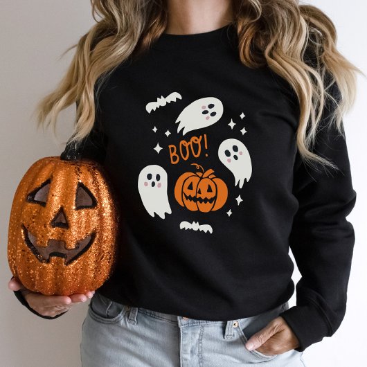 Sweatshirt Cute Boo Halloween