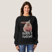 Sweatshirt Cute Born to Cuddly Rabbit Mum Ski Rabbit Winter R (Devant entier)
