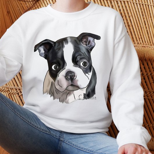Sweatshirt Cute Boston Terrier Dog