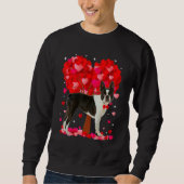Sweatshirt Cute Boston Terrier Dog Valentines Day Heart Puppy (Devant)