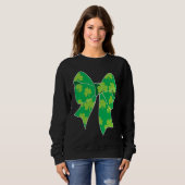 Sweatshirt Cute Bow Girls Irish St Patricks Day Kids (Devant entier)