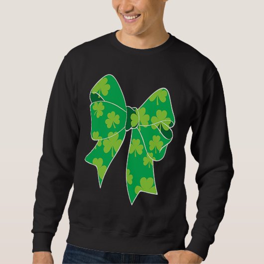 Sweatshirt Cute Bow Girls Irish St Patricks Day Kids (Devant)