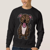 Sweatshirt Cute Brindle Pitbull (Devant)