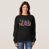 Sweatshirt Cute Bsn Infirmière Diplôme Rn Leopard Bachelors N (Devant entier)