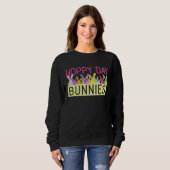 Sweatshirt Cute Bunny Rabbit Hoppy Day Bunnies Happy (Devant entier)