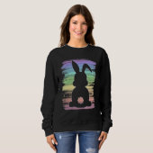 Sweatshirt Cute Bunny Rabbit Pastel Happy Easter Day Girls Wo (Devant entier)